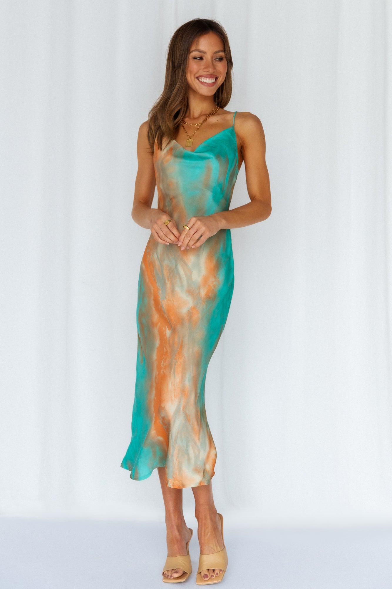 Mirror Mirror On The Wall Midi Dress Aqua