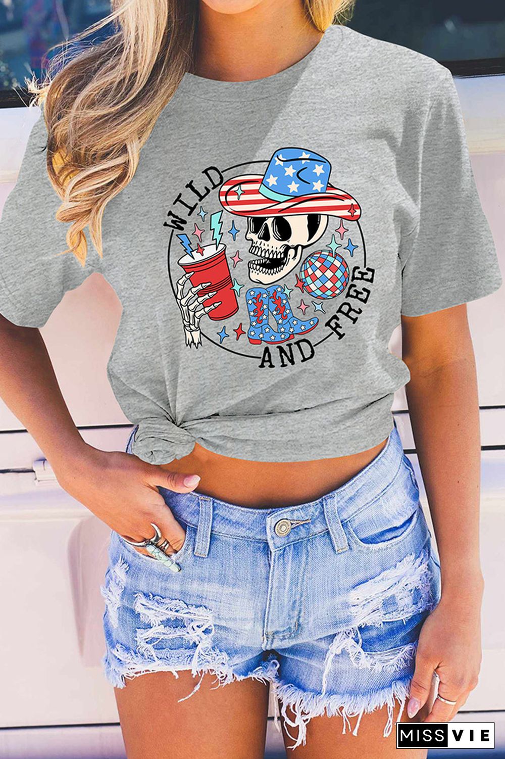 Wild and Free 4th of July Graphic Tee