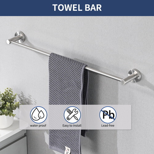 Brushed Nickel Bathroom Hardware Accessories 4 Pie...