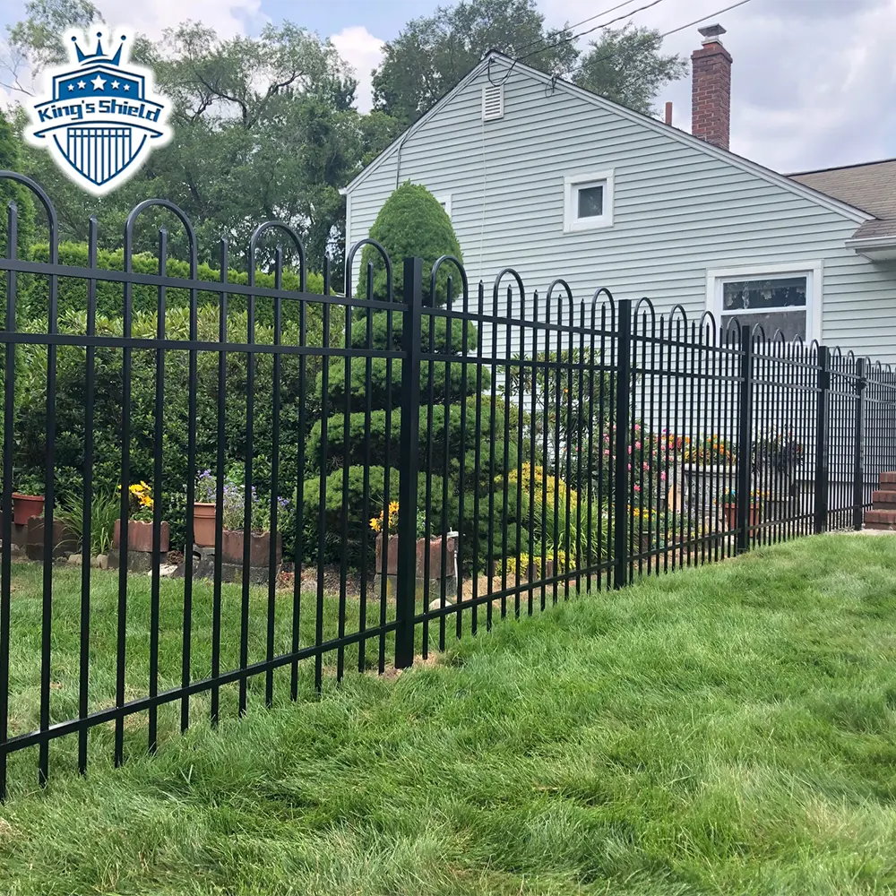 Fence Outdoor Decorative Custom Black Fence Panels Aluminum Metal Garden Fences For Houses