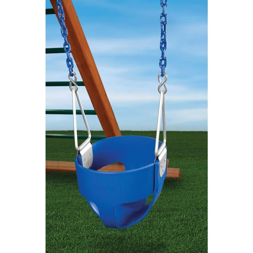 Gorilla Playsets Blue Commercial Full-Bucket Swing Assembly 29-6601-02-02