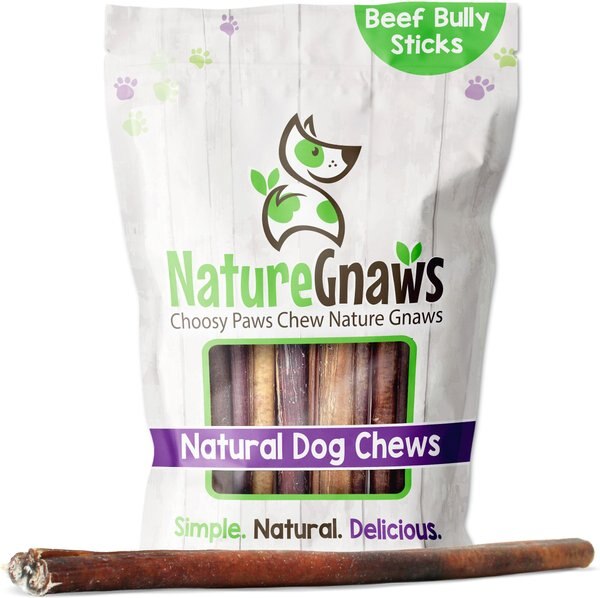 Nature Gnaws Beef Bully Sticks 11-12-in Dog Treats