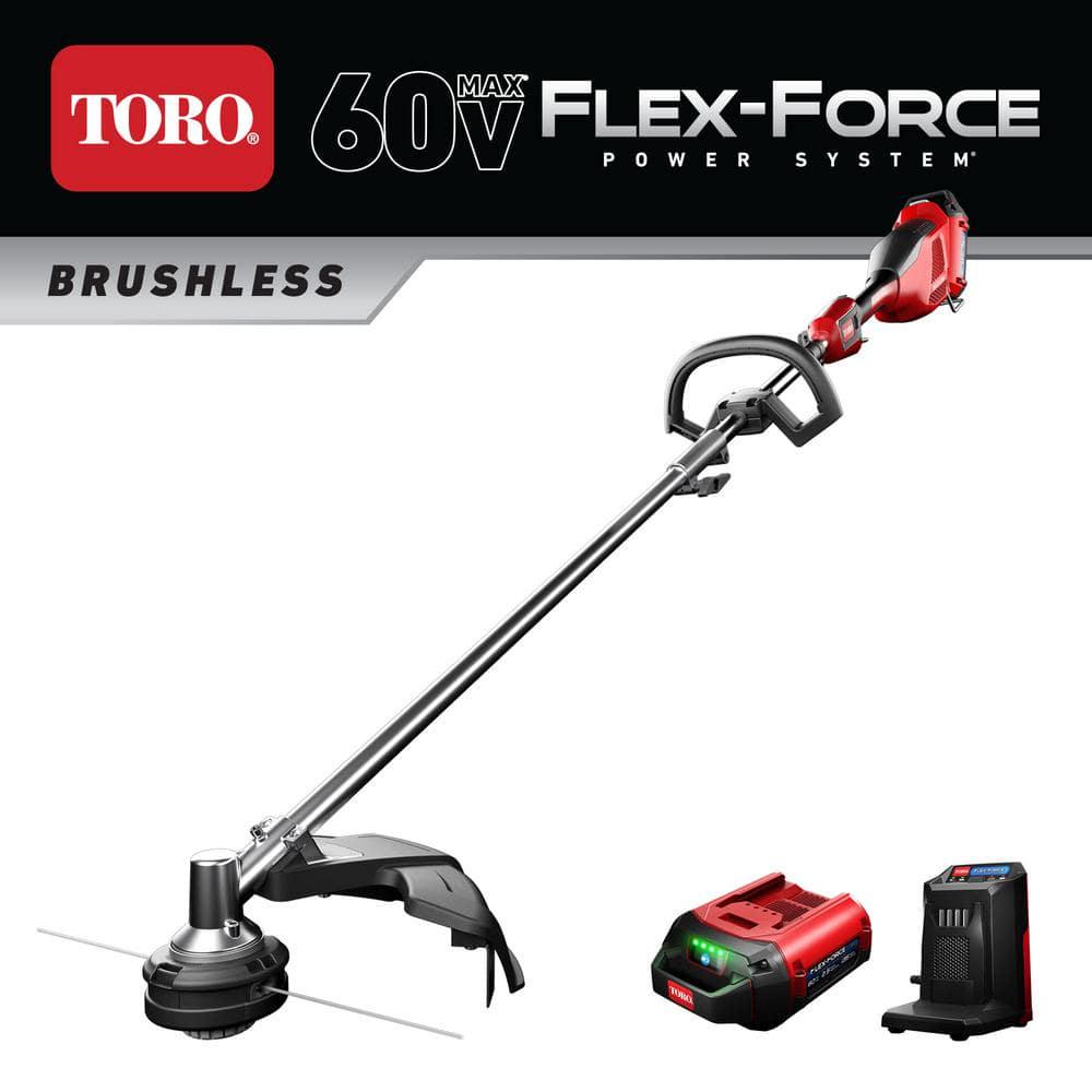 Toro 60Volt Max Attachment Capable Trimmer Kit with Charger and 25Ah Battery