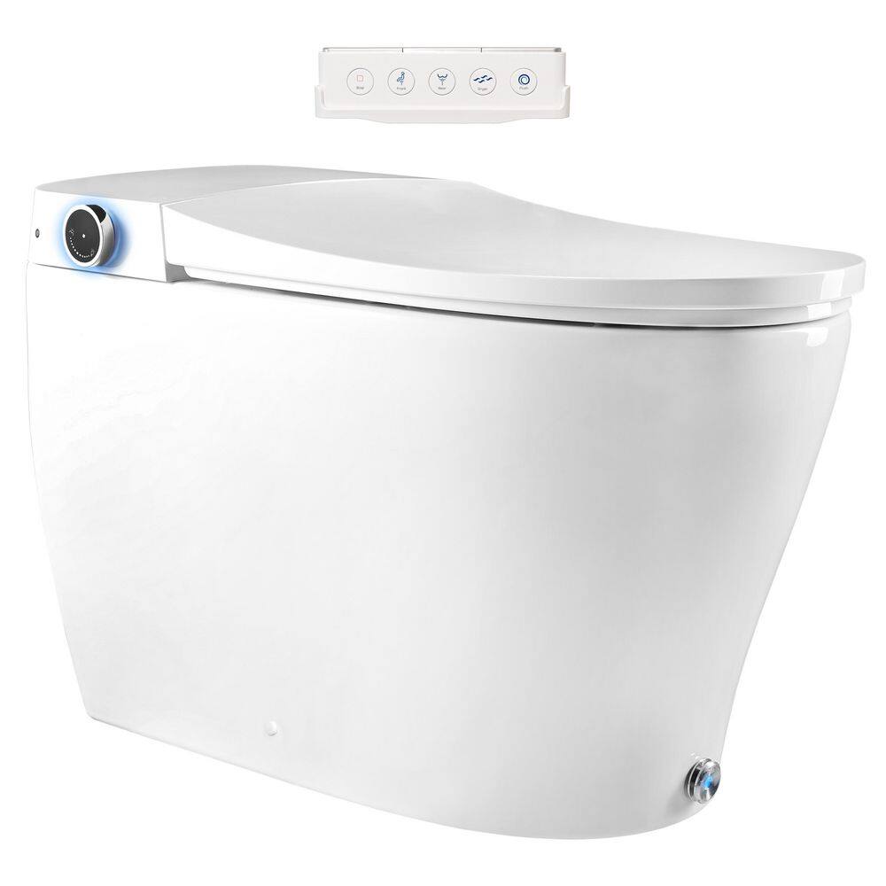 BIDETMATE 6000 Intelligent Elongated Bidet Toilet Hands-Free OpenClose Heated Water Seat Cyclone-Dri Auto-Flush BM-6000-E