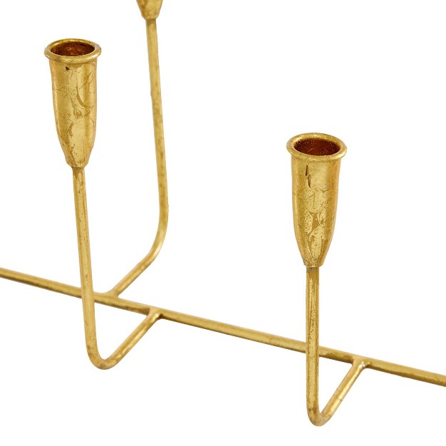 Contemporary Metal Candle Holder Gold Cosmoliving By Cosmopolitan