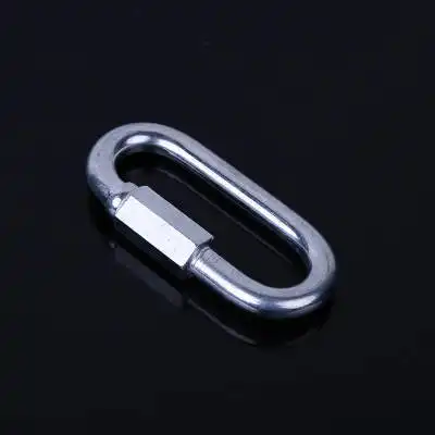 Stainless Steel Lock Screw Climbing Gear Carabiner Quick Links Safety Snap Hook Outdoor Camping Hiking Buckle Hook Tools