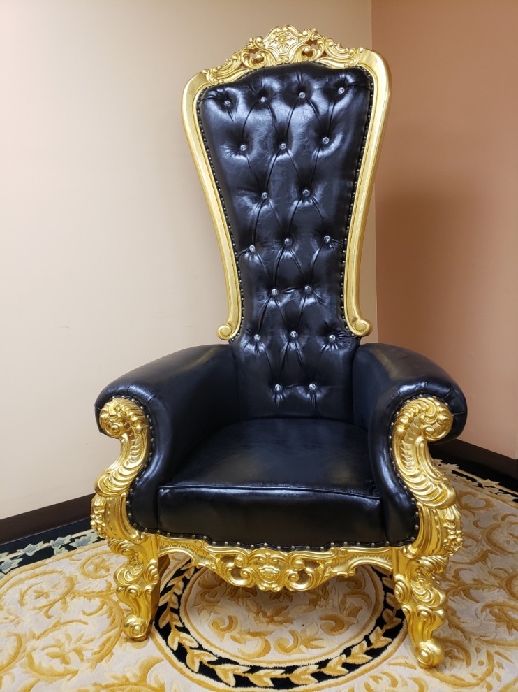 Kyrie King Throne Chair   Victorian   Armchairs And Accent Chairs   by Infinity Furniture  Houzz