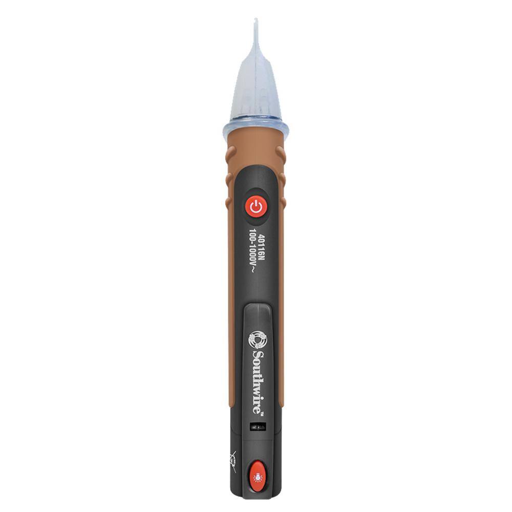 Southwire NCV Dual Range Pen Type Detector with Flashlight 24-600-Volt AC 59992040