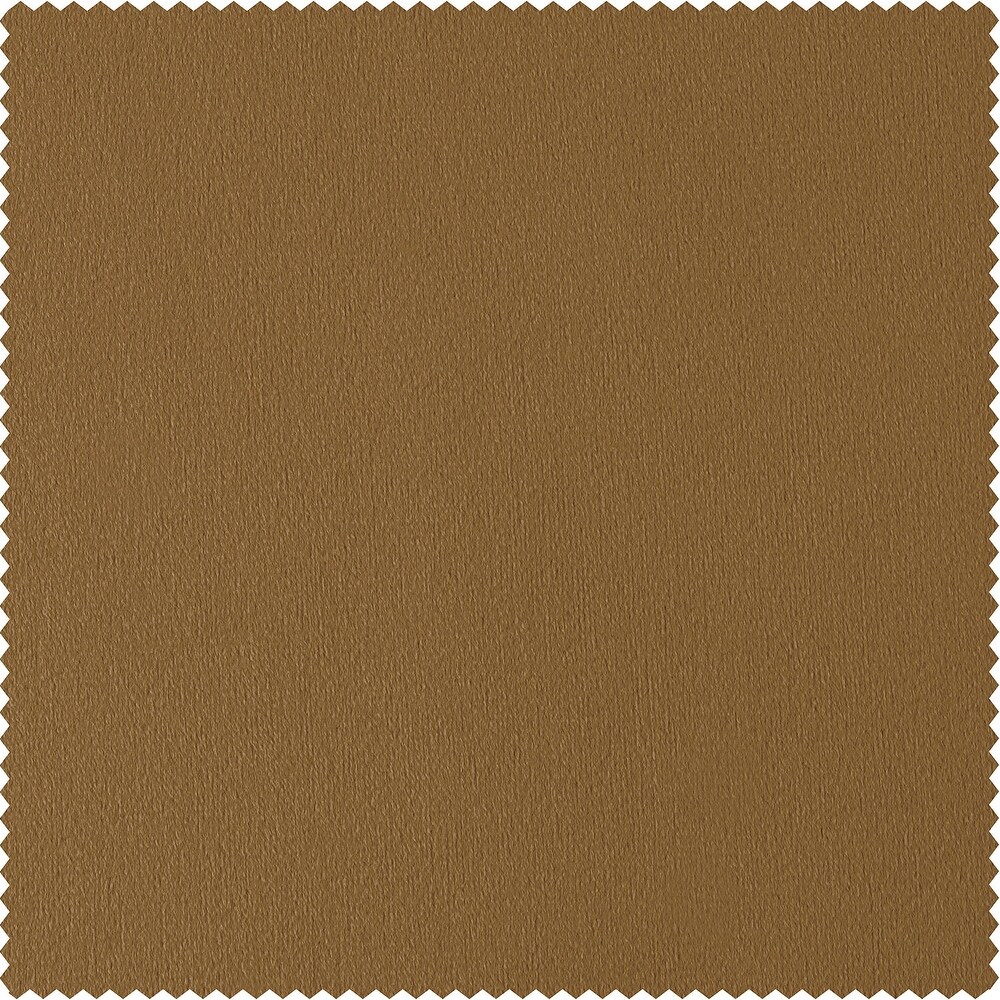 Exclusive Fabrics Signature Extra Wide Amber Gold Velvet Blackout Curtain (1 Panel)   Luxurious Blackout Drapery