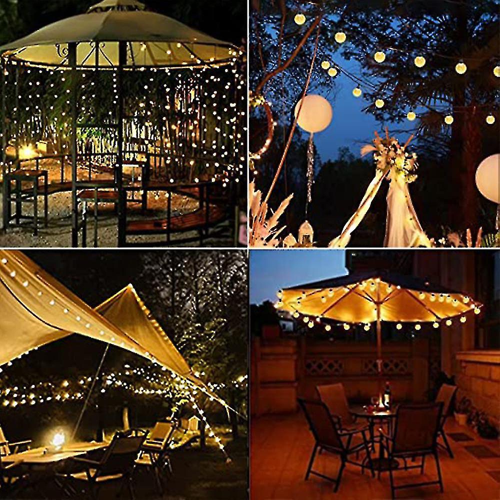 Solar String Lights Outdoor，22.9ft 50 Led Hanging Solar Lights