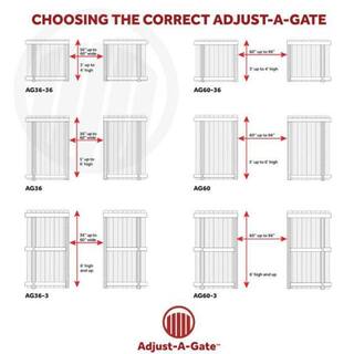 Adjust-A-Gate Original Series 36 in. - 60 in. Wide Gate Opening Steel Gate Frame Kit AG36