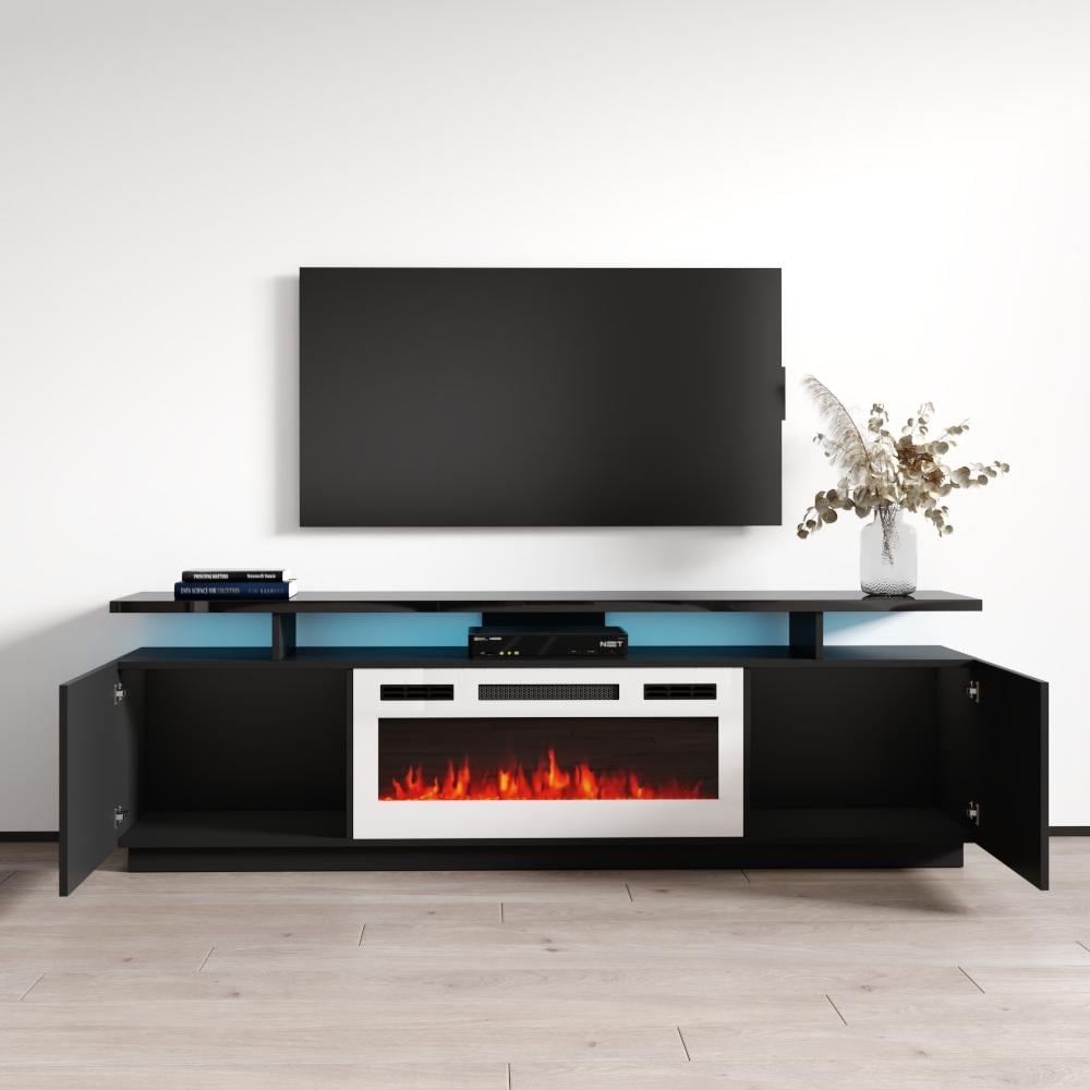 Eva KWH Modern 71 inch Electric Fireplace TV Stand