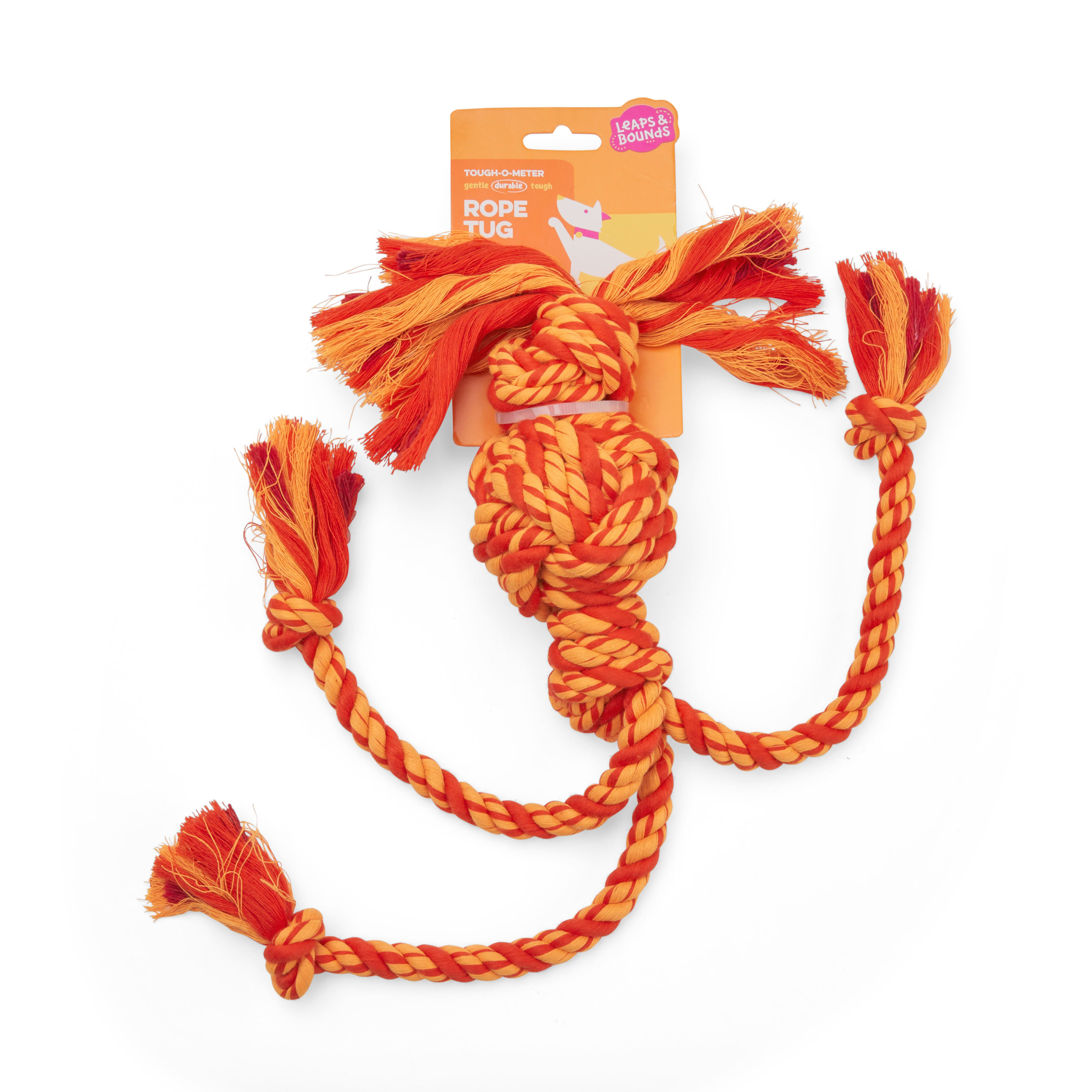 Leaps  Bounds Red  Multicolor Rope Dog Toy， X-Large