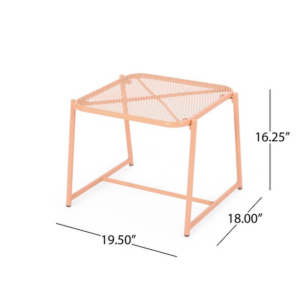 Bucknell Outdoor Iron Metal Mesh Side Table by Christopher Knight Home