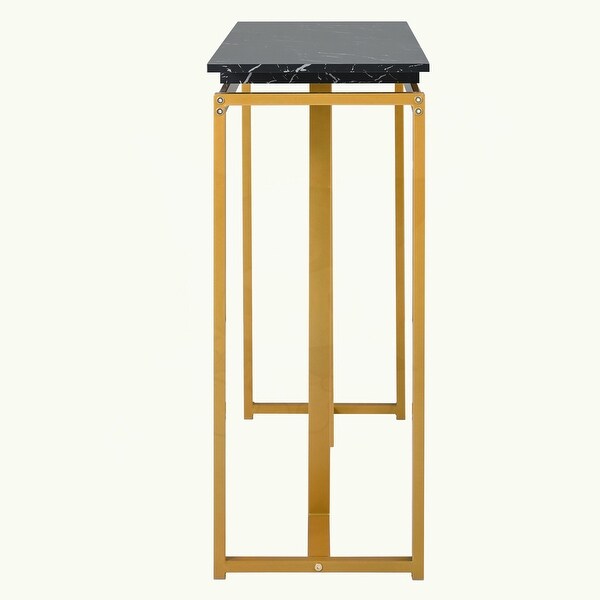 Console Table with Metal Frame