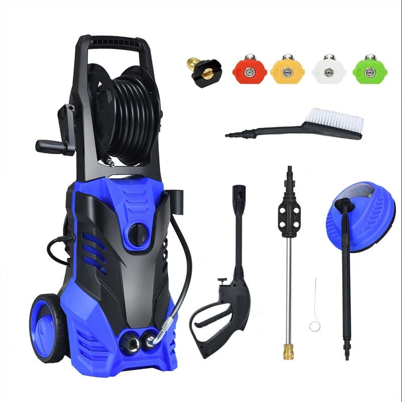 3000PSI Electric Pressure Washer, 2000W 2.0 GPM Portable Electric Power Washer with 5 Nozzles