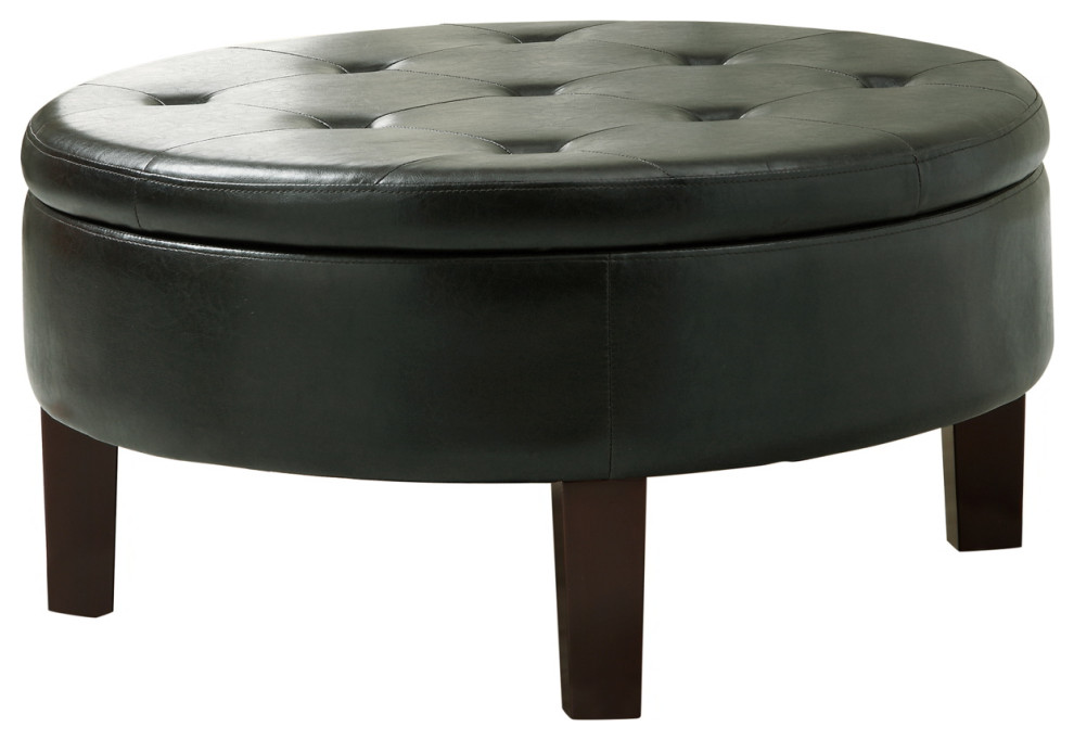 Coaster Storage Ottoman in Black   Transitional   Footstools And Ottomans   by Emma Mason  Houzz