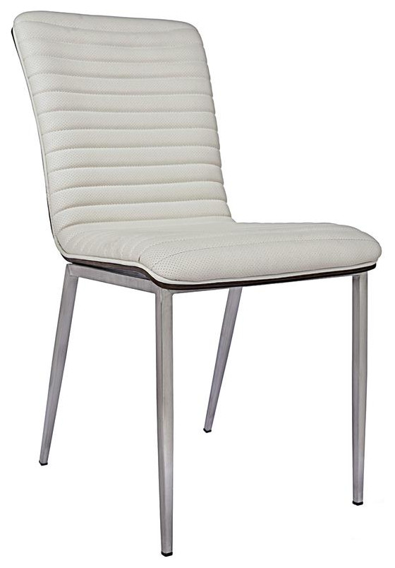 Fernanada Dining Chair Pearl White   Contemporary   Dining Chairs   by BisonOffice  Houzz