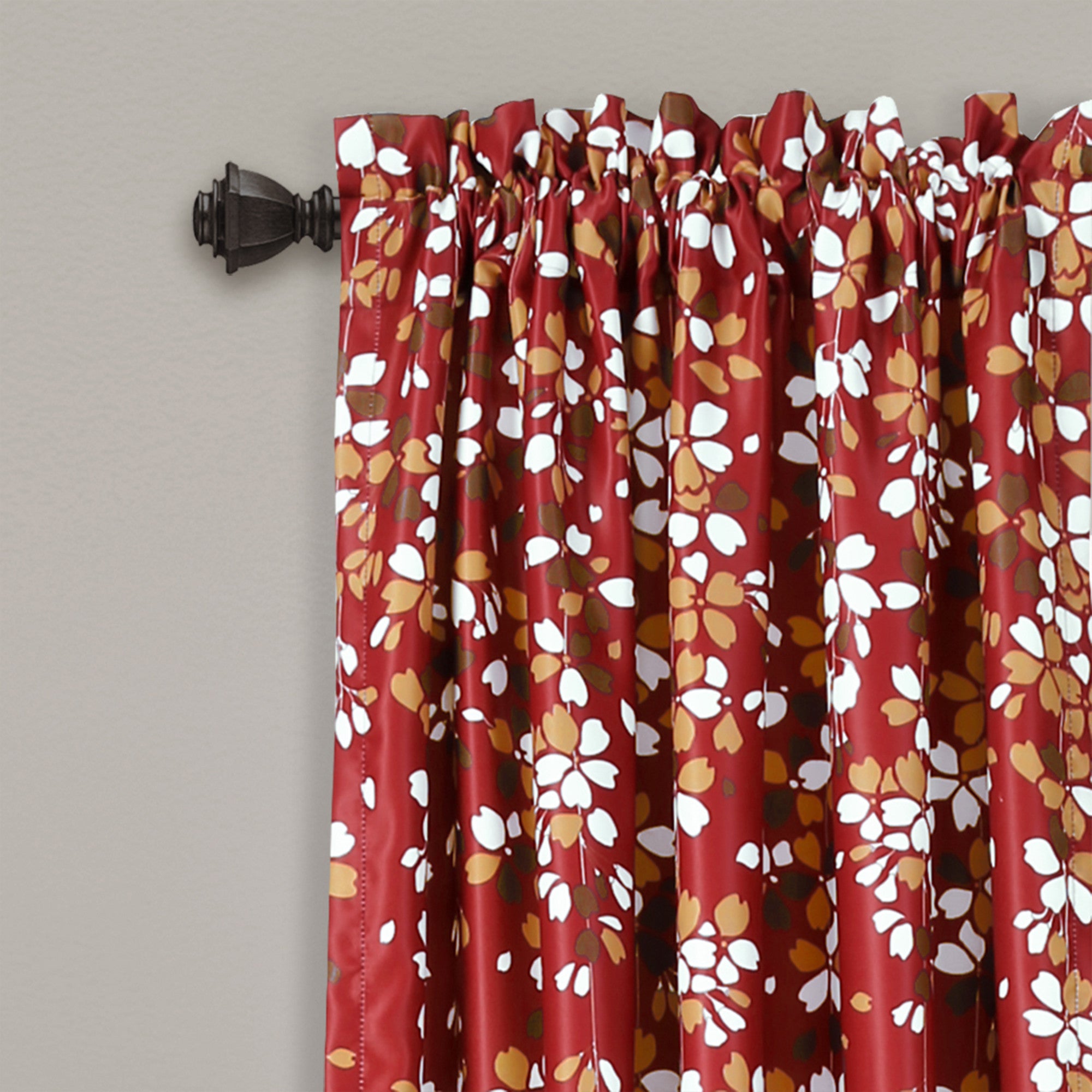 Weeping Flower Light Filtering Window Curtain Set