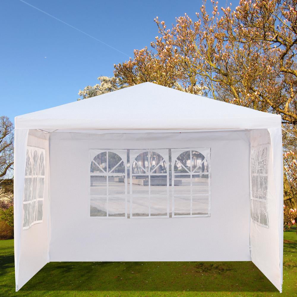 Zimtown 10'x10' Wedding Party Canopy Tent,3 Removable Sidewalls with Windows, Great for Outdoors