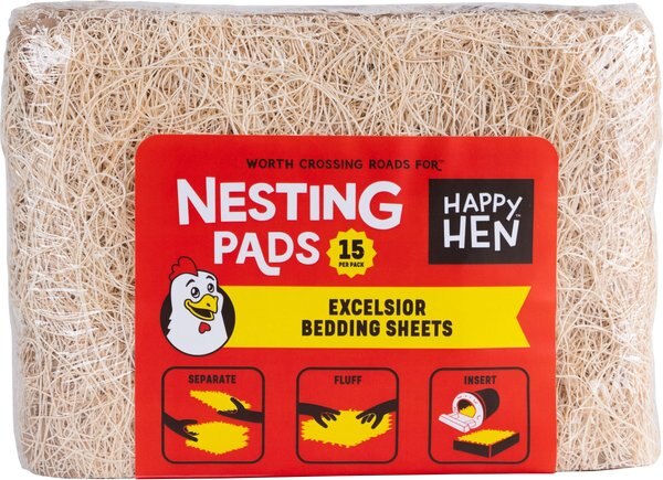 Happy Hen Treats Excelsior Nest Box Bedding Chicken Nesting Pads