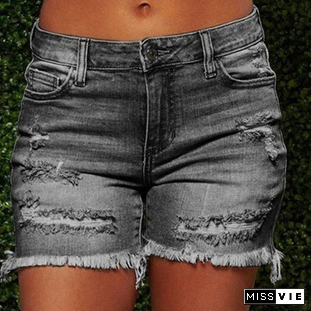 Women's Fashion Shorts Summer Pants Denim Shorts Jeans Shorts Tight Shorts Casual Shorts Jeans Pants Slim Shorts Plus Size