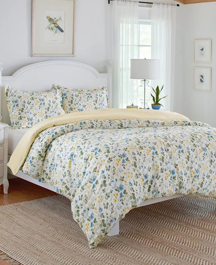 Laura Ashley Meadow Floral 2-Pc. Duvet Cover Set， Twin