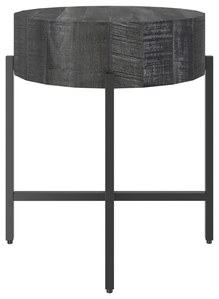 Contemporary Wood Accent Table   Industrial   Side Tables And End Tables   by WHI  Houzz