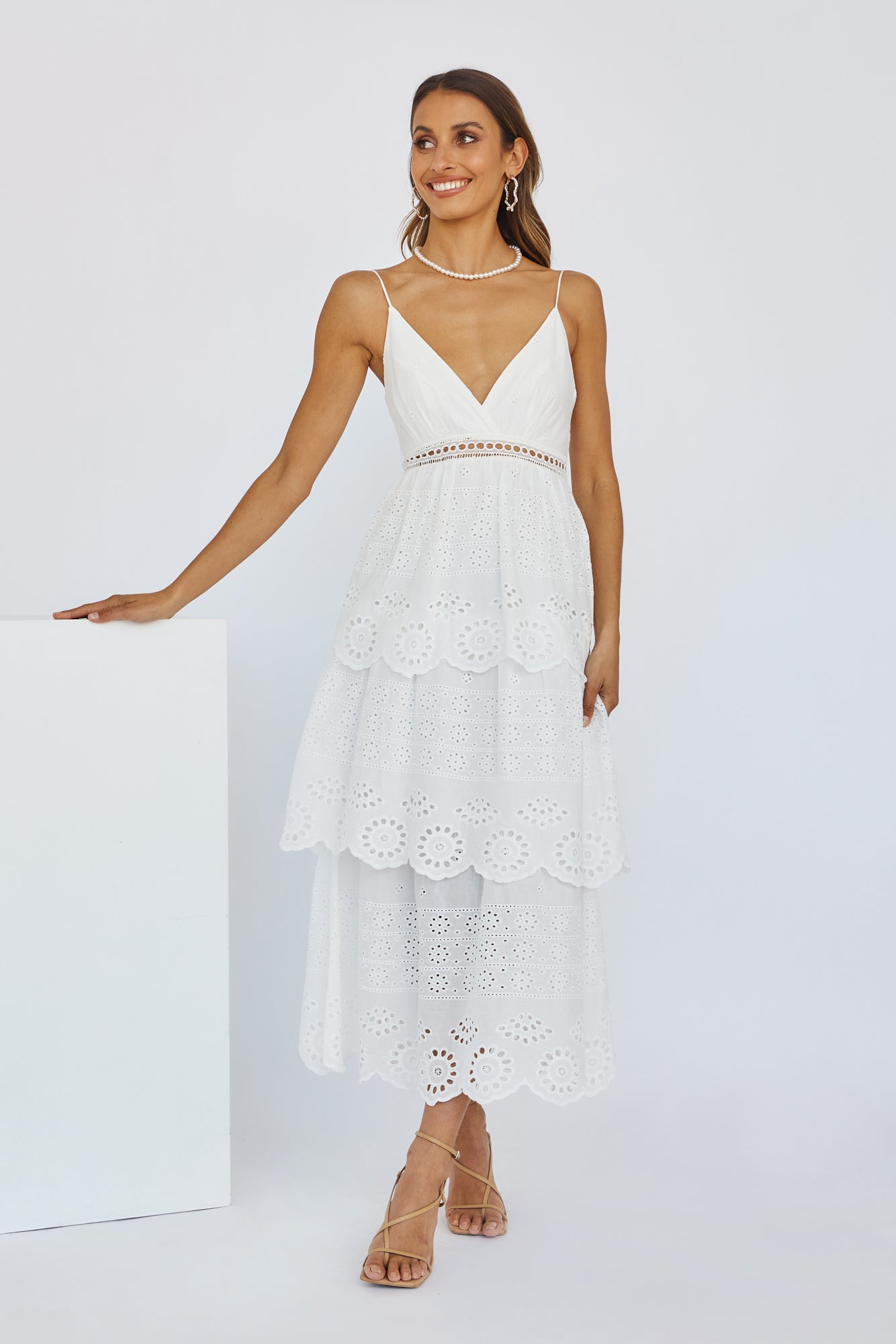 Lady Of Liberty Maxi Dress White