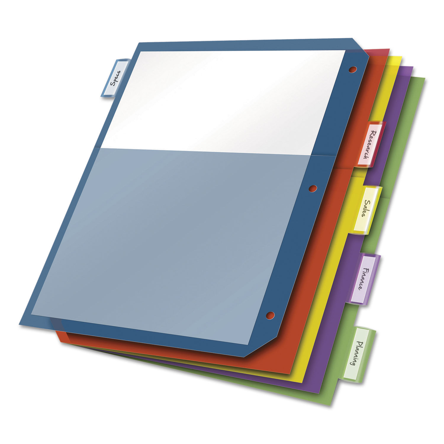 Poly 2-Pocket Index Dividers by Cardinalandreg; CRD84003