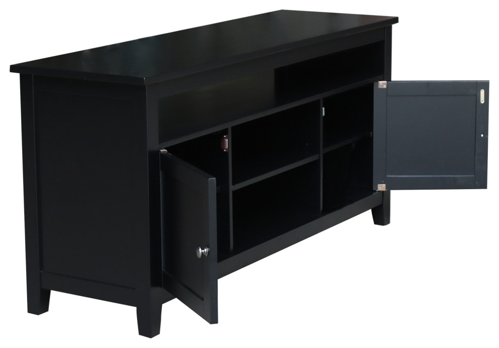 Entertainment / TV Stand with 2 Doors   Transitional   Entertainment Centers And Tv Stands   by International Concepts  Houzz