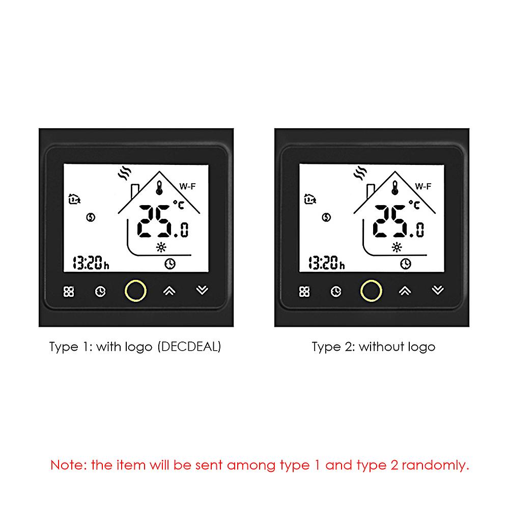 Black Wifi Wi-fi Smart Thermostat Temperature Controller App Control 5a Compatible With Alexa / Google Home Water / Gas Boiler Thermostats For Home --