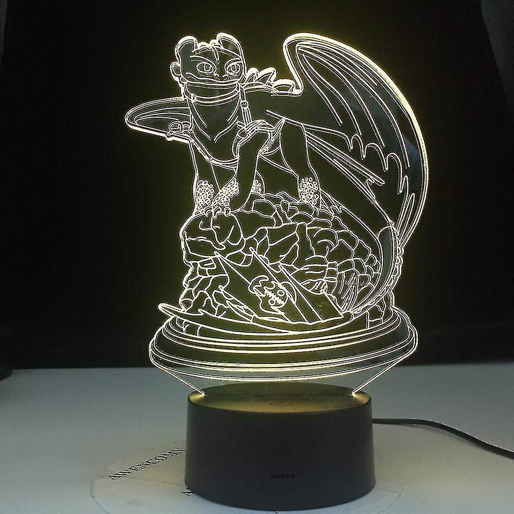 Beautiful Gift How To Train Your Dragon Lamp Dragon Toothless Lamp