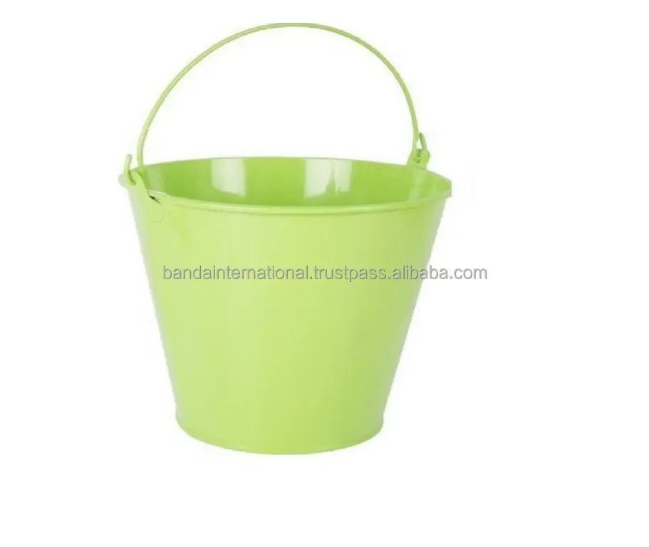 Wholesale Top Quality Galvanised Cute Tree Planters With Handle Farmhouse Decorative Flower Planters Made India