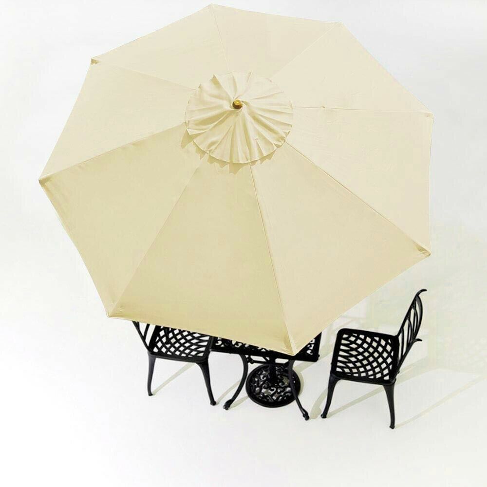 Sunnyglade 9' Patio Umbrella Outdoor Table Umbrella with 8 Sturdy Ribs (Beige)