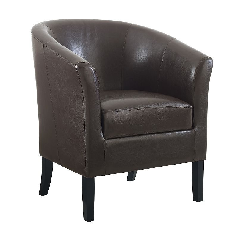 Linon Simon Club Barrel Arm Chair