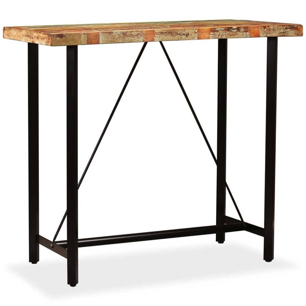 vidaXL Bar Table Solid Reclaimed Wood 47.2\