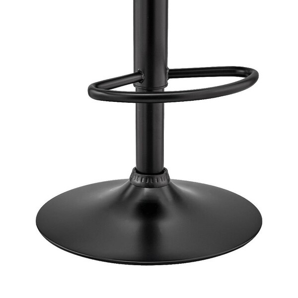 Adjustable Faux Leather Swivel Bar Stool