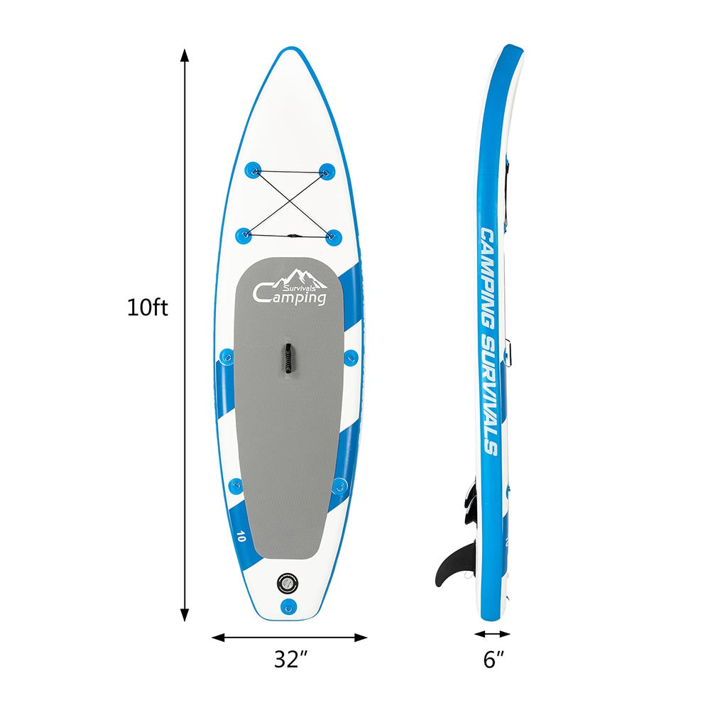 Yescom Paddle Board Inflatable Sup Fish Surfboard 10'x32