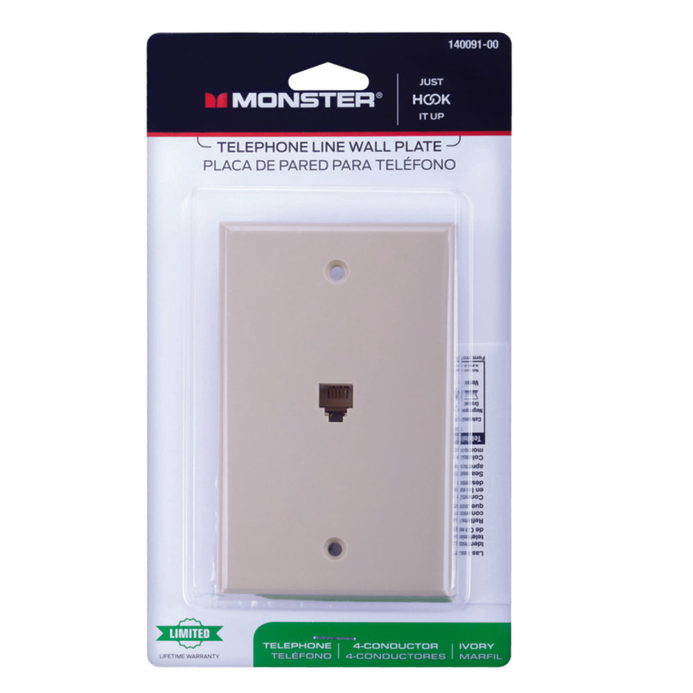 WALLPLATE PHONE IVORY