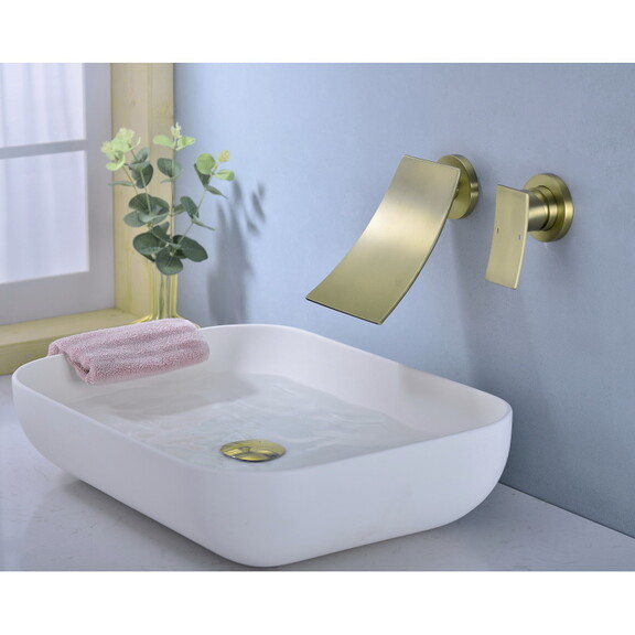 Wall Mount Widespread Bathroom Faucet W928107571