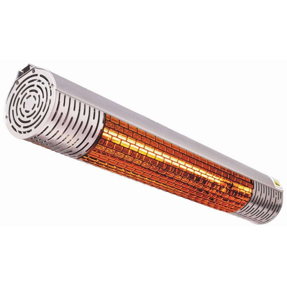 Hanover 30.7 in. 1500-Watt Infrared Electric Patio Heater with Remote Control in Silver HAN1031IC-SLV