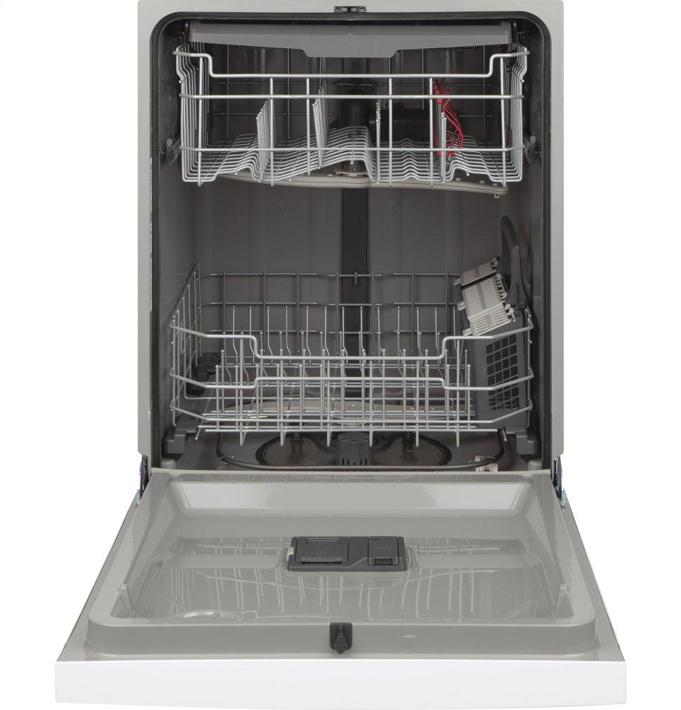 Ge Appliances GDF630PGMWW Ge® Front Control With Plastic Interior Dishwasher With Sanitize Cycle & Dry Boost