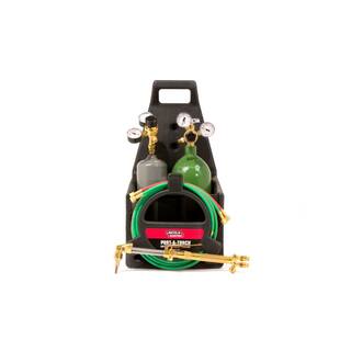 Lincoln Electric Port-A-Torch Kit with Oxygen and Acetylene Tanks for Cutting Welding and Brazing KH990