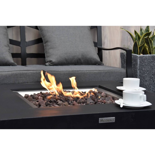 Outdoor Fire Pit Propane Table Backyard Patio Heater Elementi