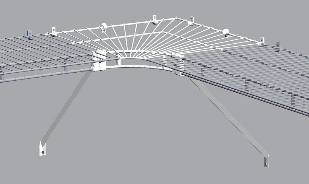 ClosetMaid Shelfamp Rod Wire Closet Corner Shelf Kit White