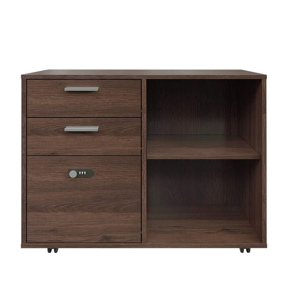 Drawer Wood File Cabinet with coded Lock  hanging File Folders A4 Size