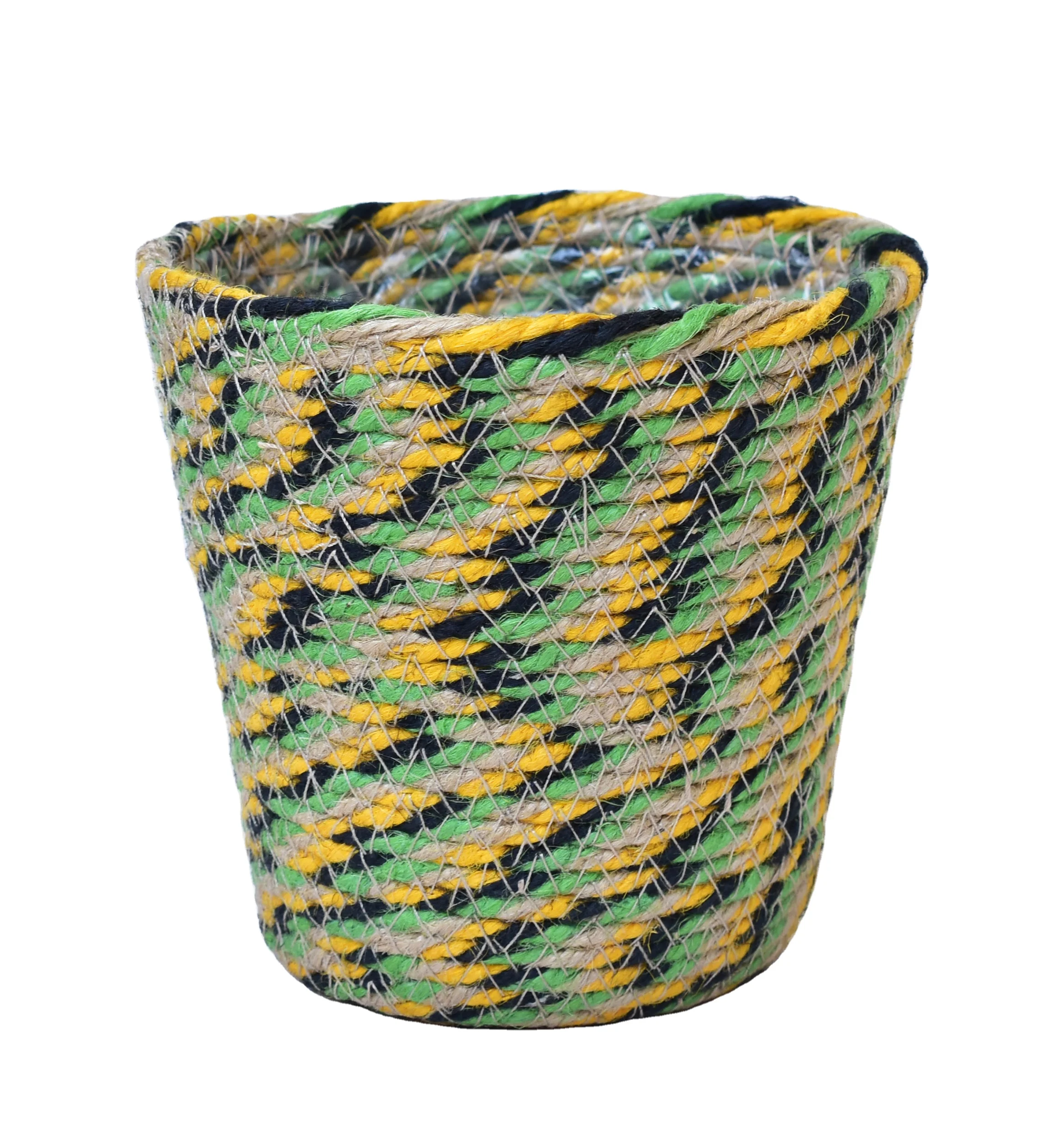 Custom Planters Pots Home Decorative Supply Classic Style High End Round Plant Jute And Seagrass Pots From Bangladesh