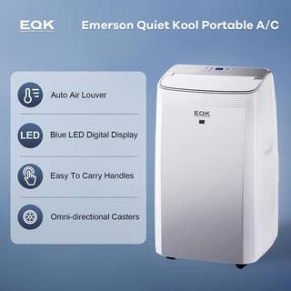 EQK 14000 BTU (10000 BTU DOE) SMART Portable Air Conditioner Dehumidifier  Fan Wifi and Voice Alexa Google 550 Sq.Ft EAPC10RSC1