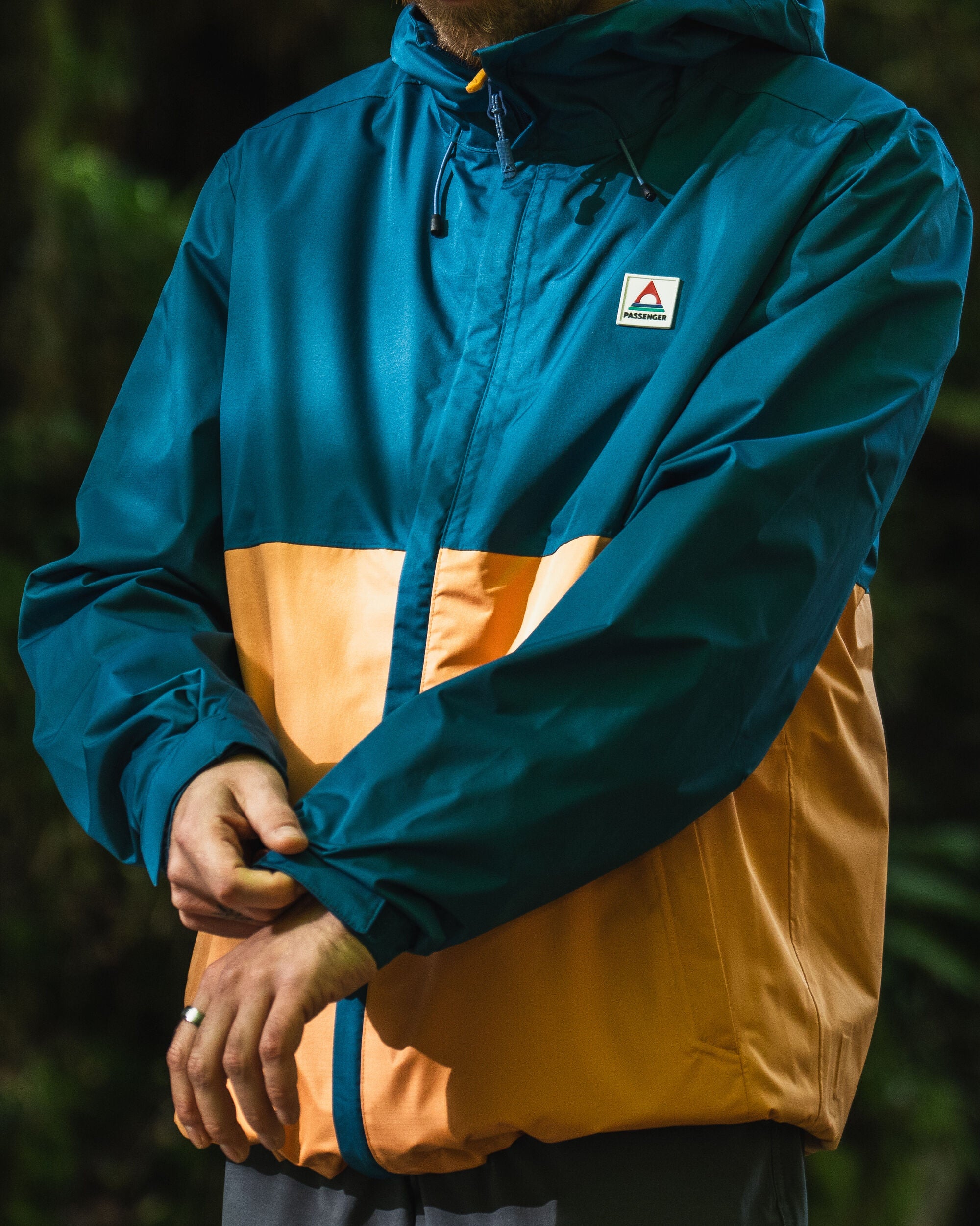 Season Water Resistant Recycled Jacket - Corsair Blue/ Apricot